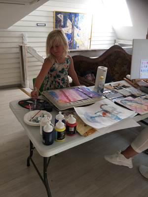 Barn som målar